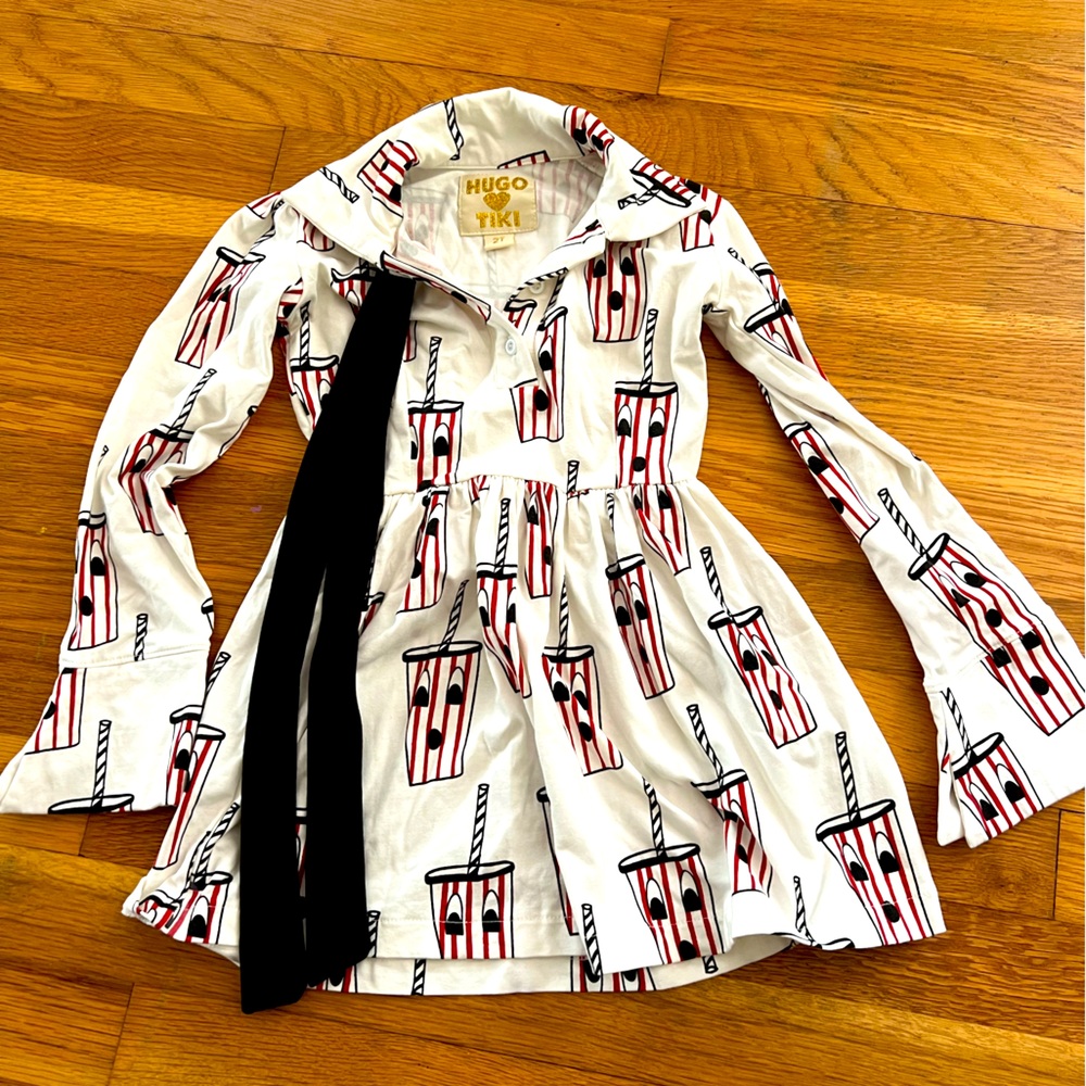 Hugo Loves Tiki Soda Collared Dress nwot